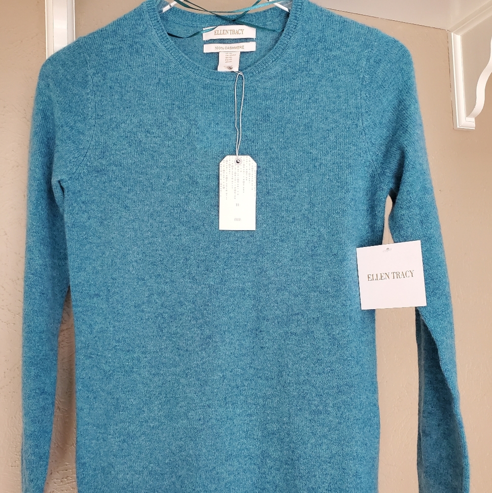 NWT 100% cashmere crewneck pullover sz XS